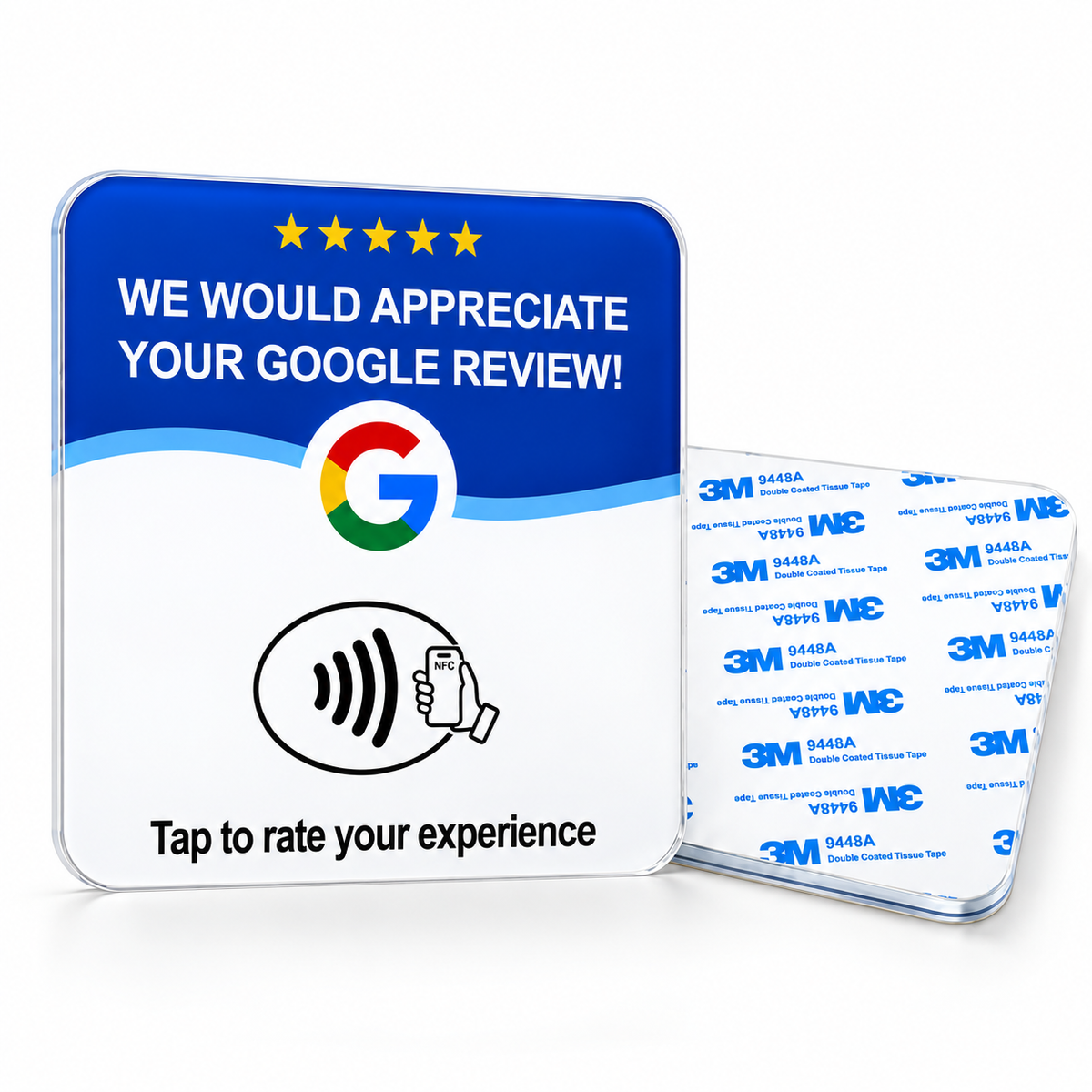 Google Review NFC adhesive plaque