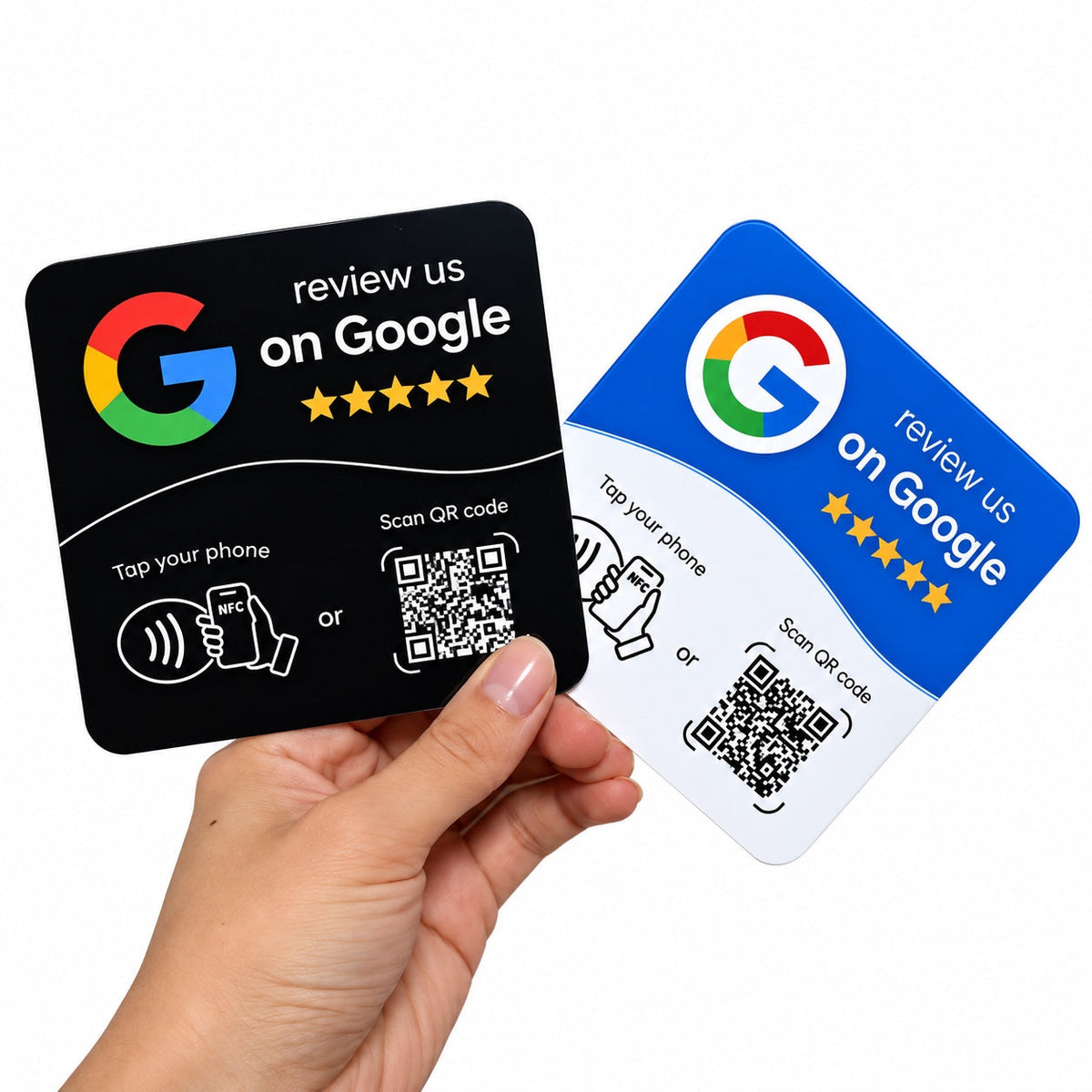 Google Review NFC and QR card