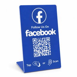 Blue Facebook NFC follow counter stand