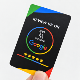 Black Google Review NFC tap card